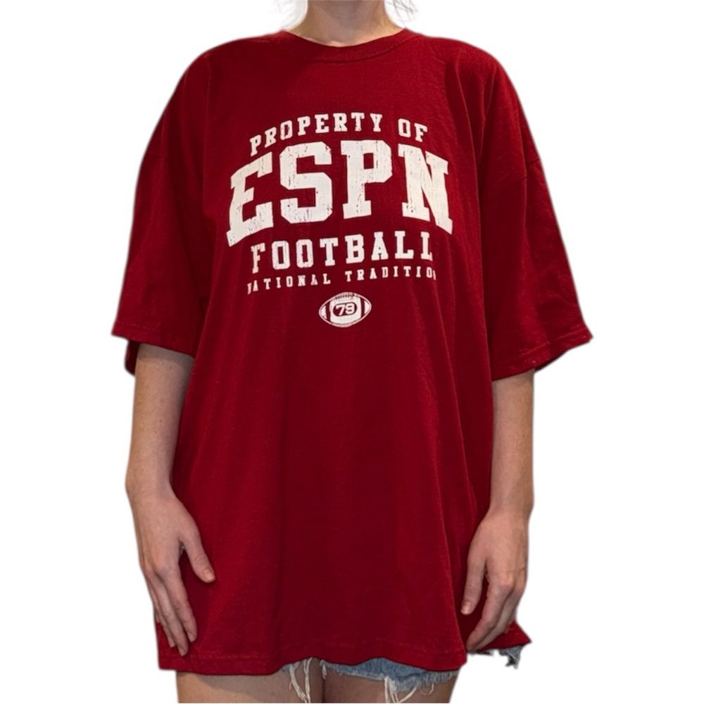 Red ESPN Football T-Shirt